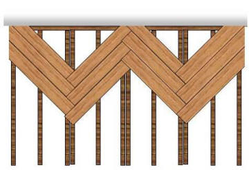 herringbone decking design